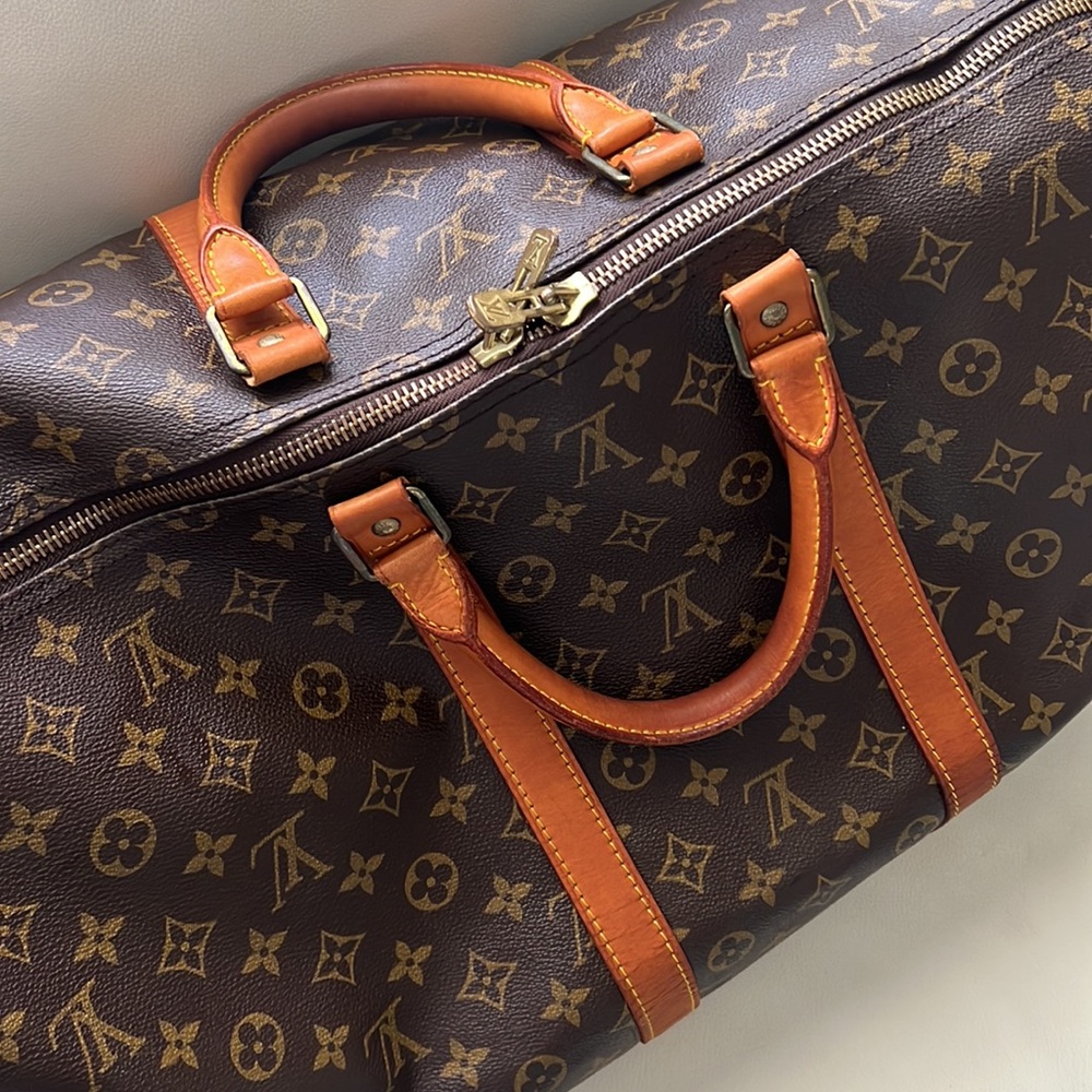 Louis Vuitton Travel Bag Keepall Bandouliere 55 Brown Monogram - Picture 5 of 16